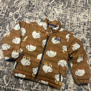 Patagonia Brown Jacket with Buffalo in Boots Pattern